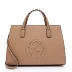 Gucci Leather Soho Medium Top Handle Satchel (SHF-auIjxm)