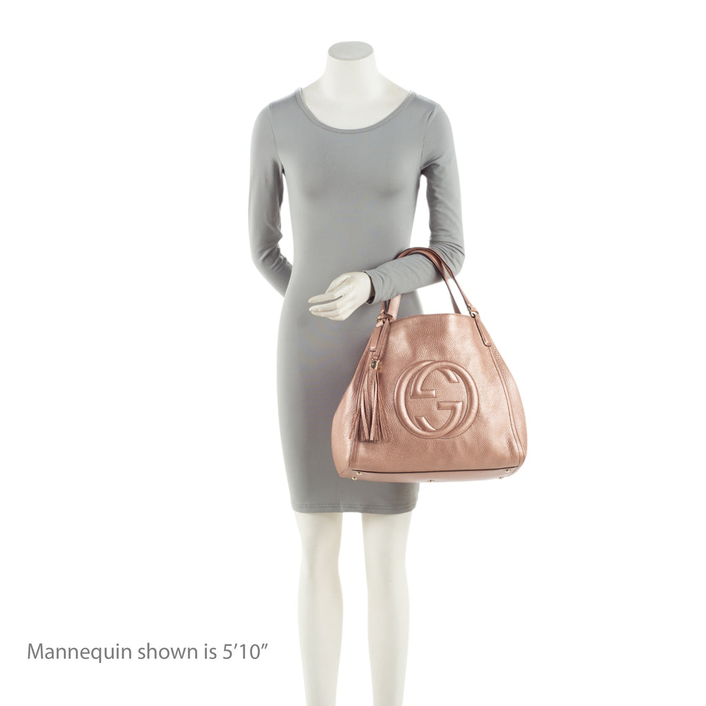 Gucci Metallic Leather Soho Medium Tote