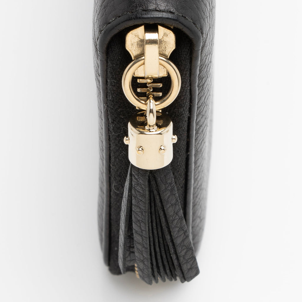 Gucci Leather Soho Medium Zip Around Wallet (SHF-23683)