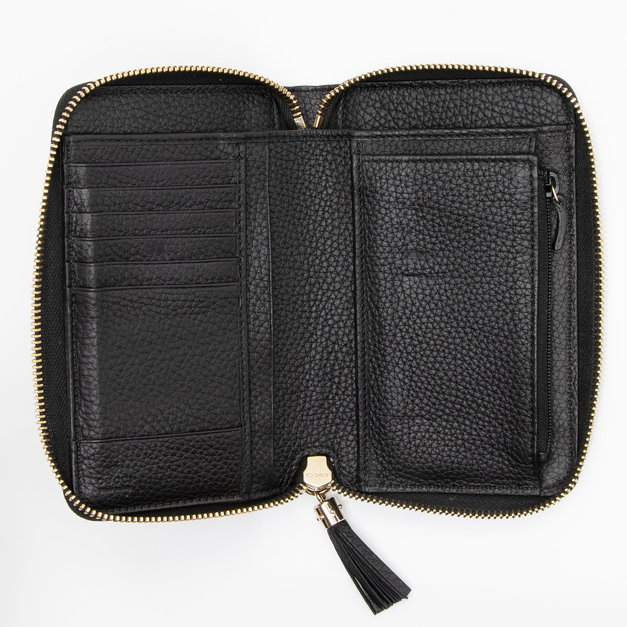 Gucci Leather Soho Medium Zip Around Wallet (SHF-23683)