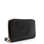 Gucci Leather Soho Medium Zip Around Wallet (SHF-23683)