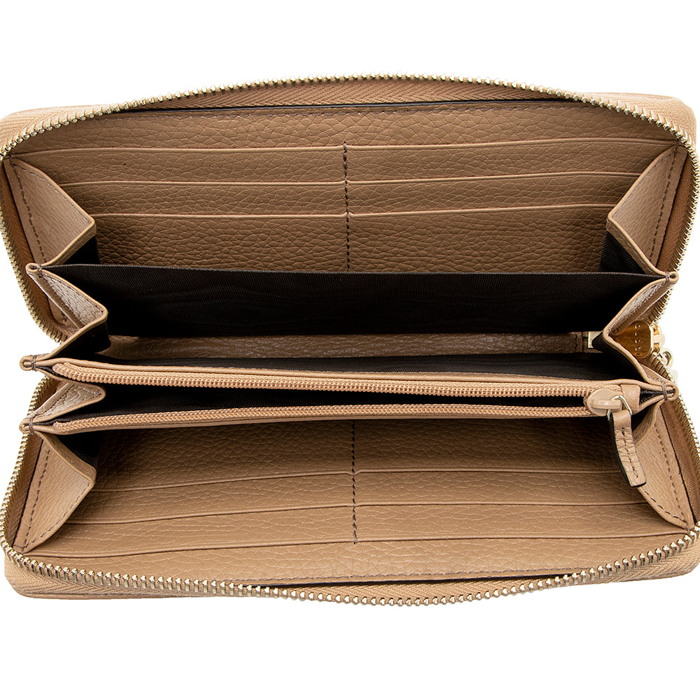 Gucci Leather Soho Zip Around Wallet (SHF-19083)