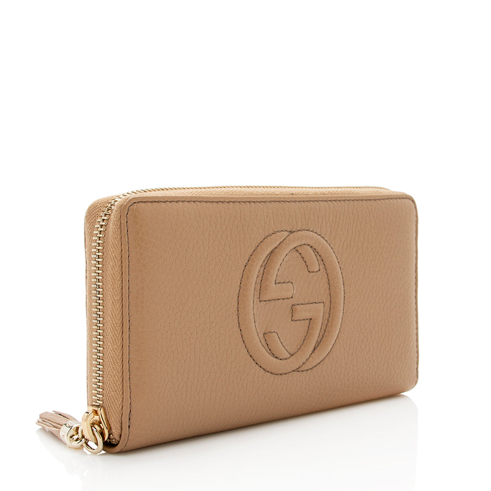 Gucci Leather Soho Zip Around Wallet (SHF-19083)