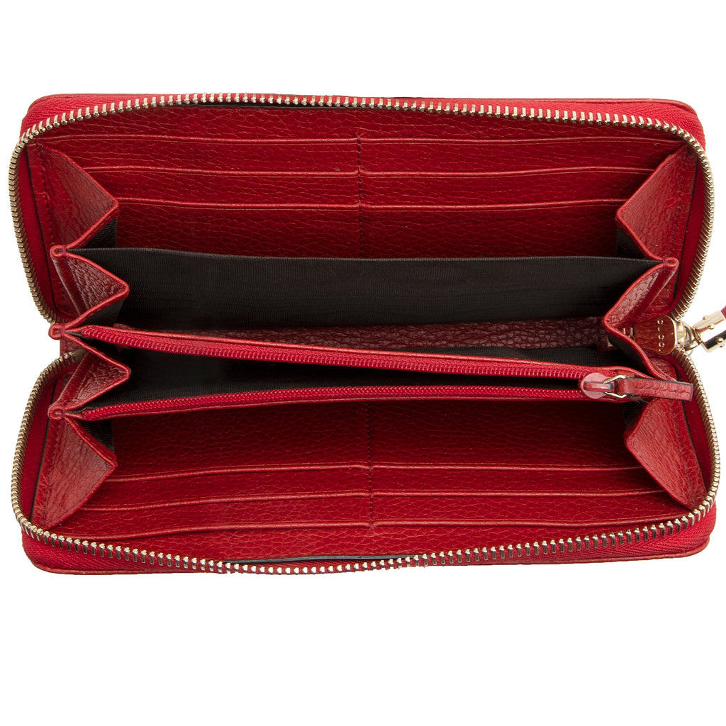 Gucci Leather Soho Zip Around Wallet (SHF-22236)