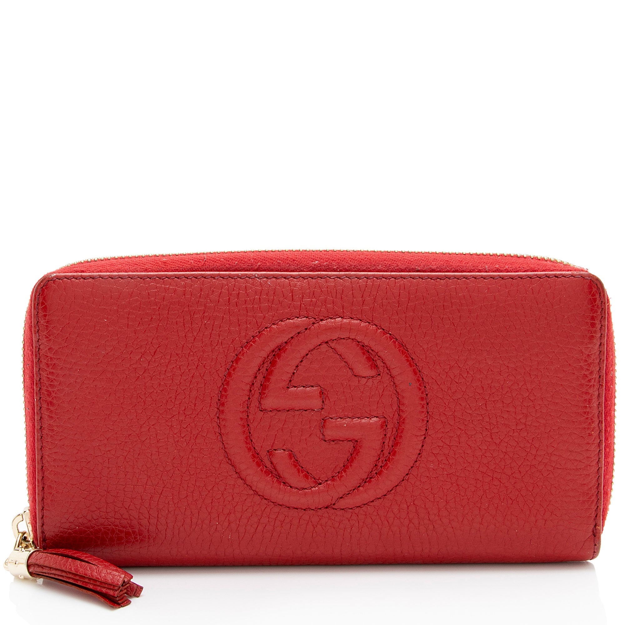 Gucci Leather Soho Zip Around Wallet