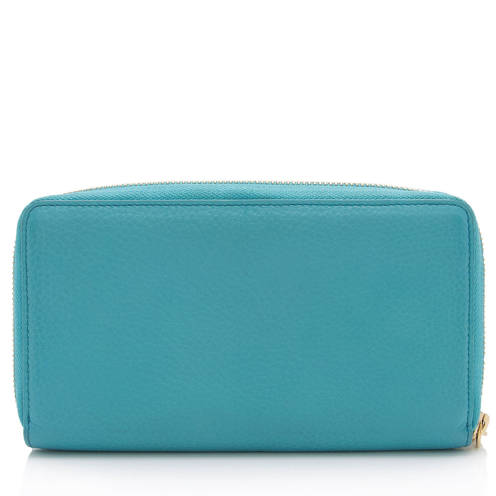Gucci Leather Soho Zip Around Wallet