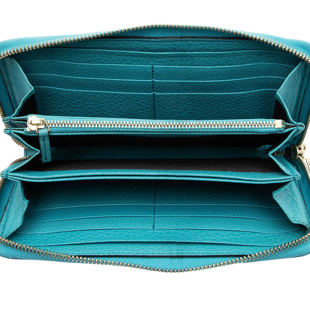 Gucci Leather Soho Zip Around Wallet
