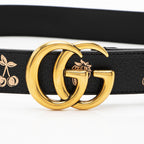 Gucci Leather Strawberry Cherry GG Marmont Belt - Size 36 / 90