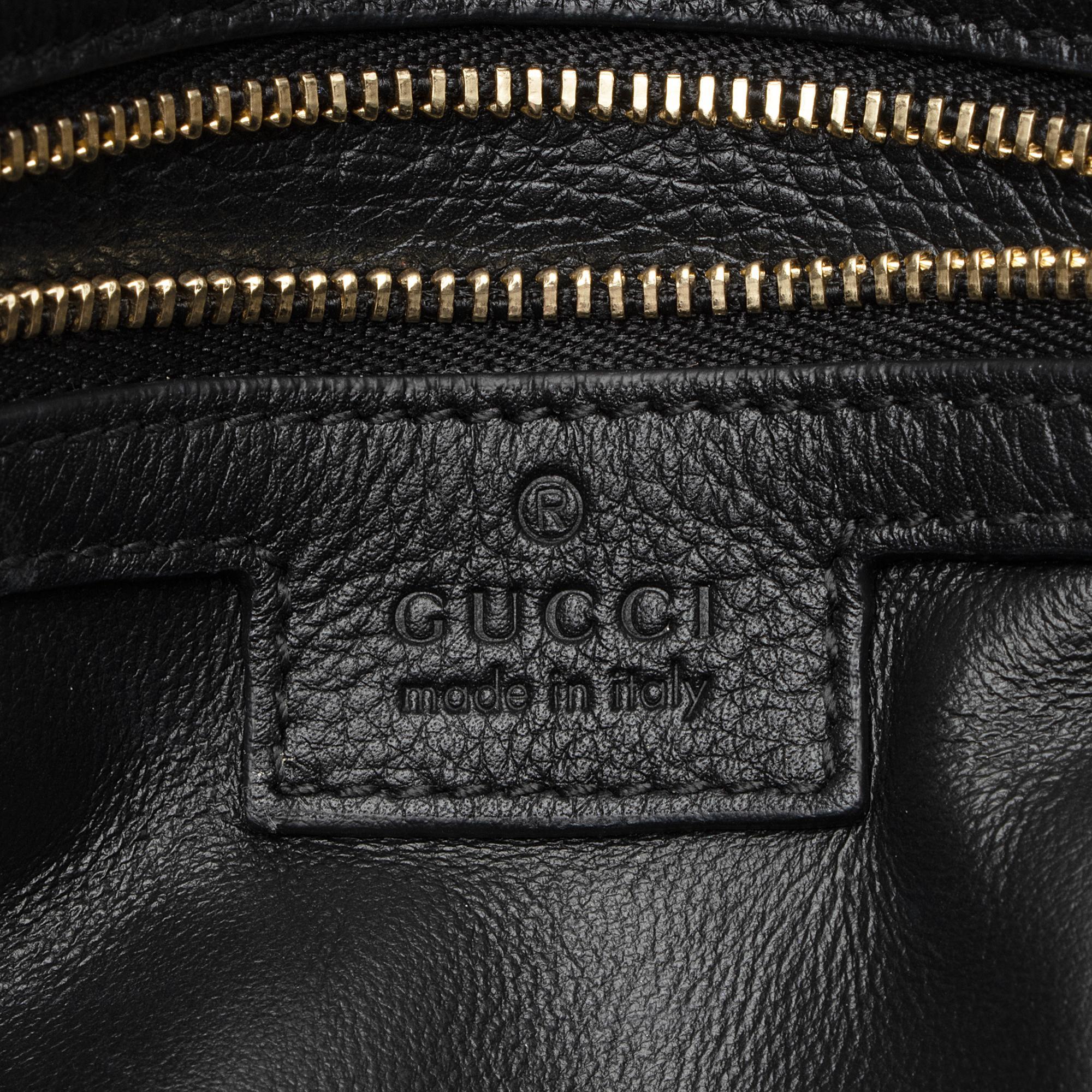 Gucci Leather Studded Blondie Top Handle Medium Shoulder Bag (SHF-R9Ze9C)