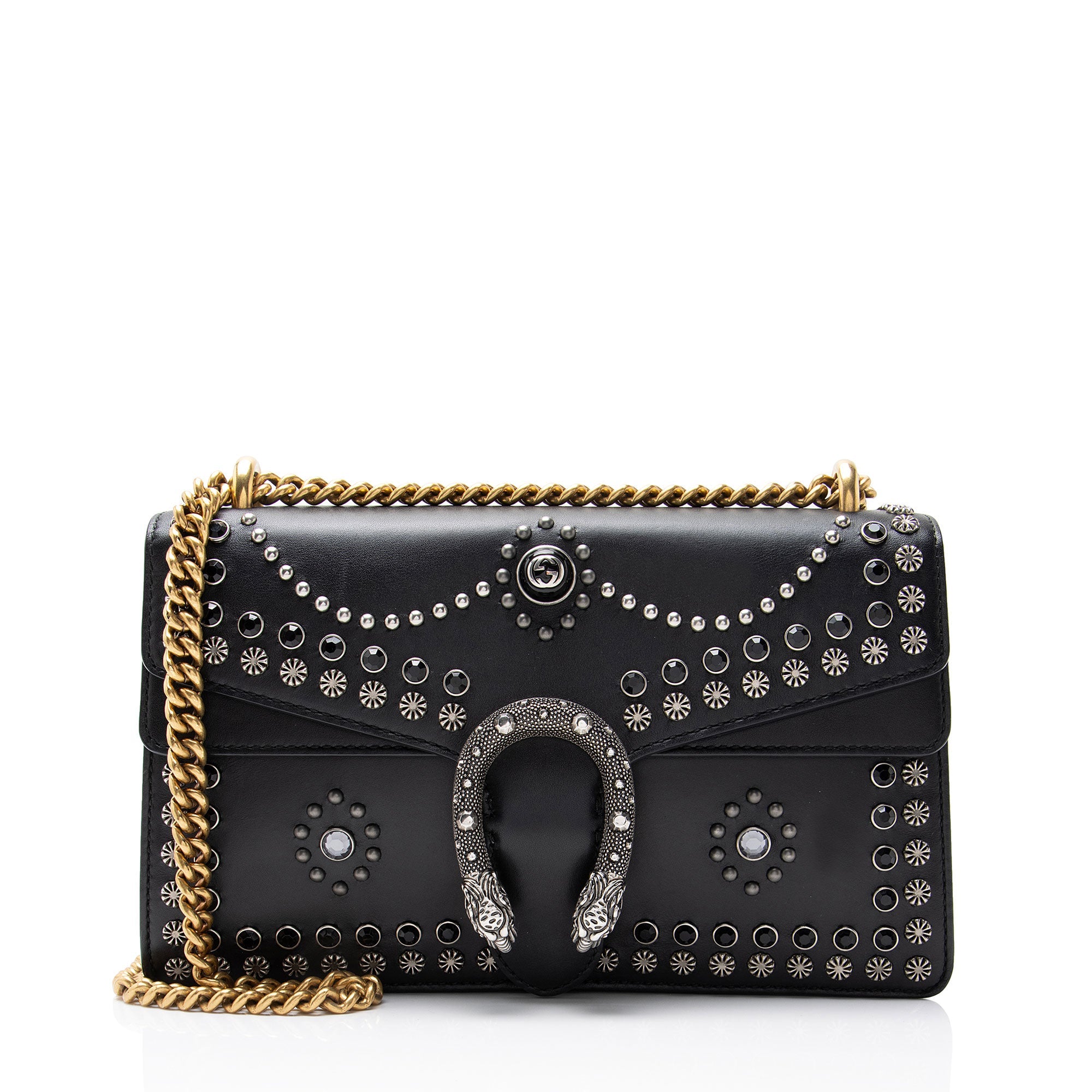 Gucci Leather Studded Dionysus Medium Shoulder Bag