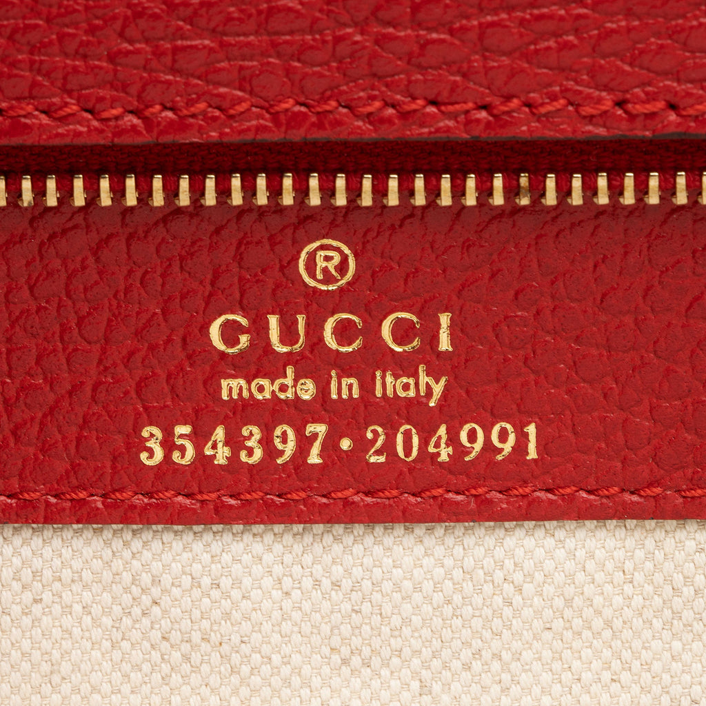 Gucci Leather Swing Medium Tote (SHF-uFCCUq)