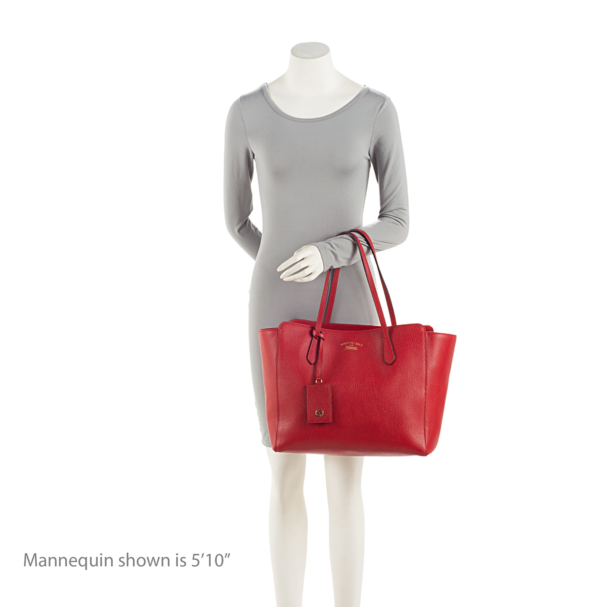 Gucci Leather Swing Medium Tote (SHF-uFCCUq)