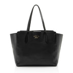Gucci Leather Swing Medium Tote (SHF-b8kgN9)