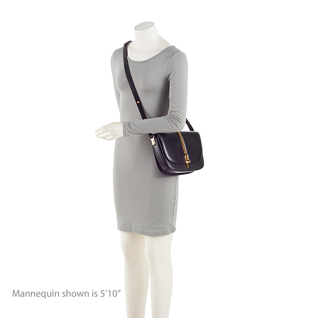 Gucci Leather Sylvie 1969 Small Shoulder Bag (SHF-Dygrqc)