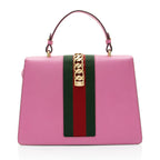 Gucci Leather Sylvie Medium Top Handle (SHF-h0LvZF)