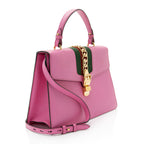 Gucci Leather Sylvie Medium Top Handle (SHF-h0LvZF)