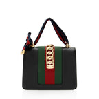 Gucci Leather Sylvie Mini Chain Bag (SHF-2s1qNf)