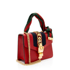 Gucci Leather Sylvie Mini Chain Bag