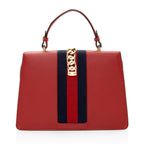 Gucci Leather Sylvie Top Handle Medium Satchel (SHF-21474)