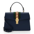 Gucci Leather Sylvie Medium Top Handle (SHF-s5Ji15)