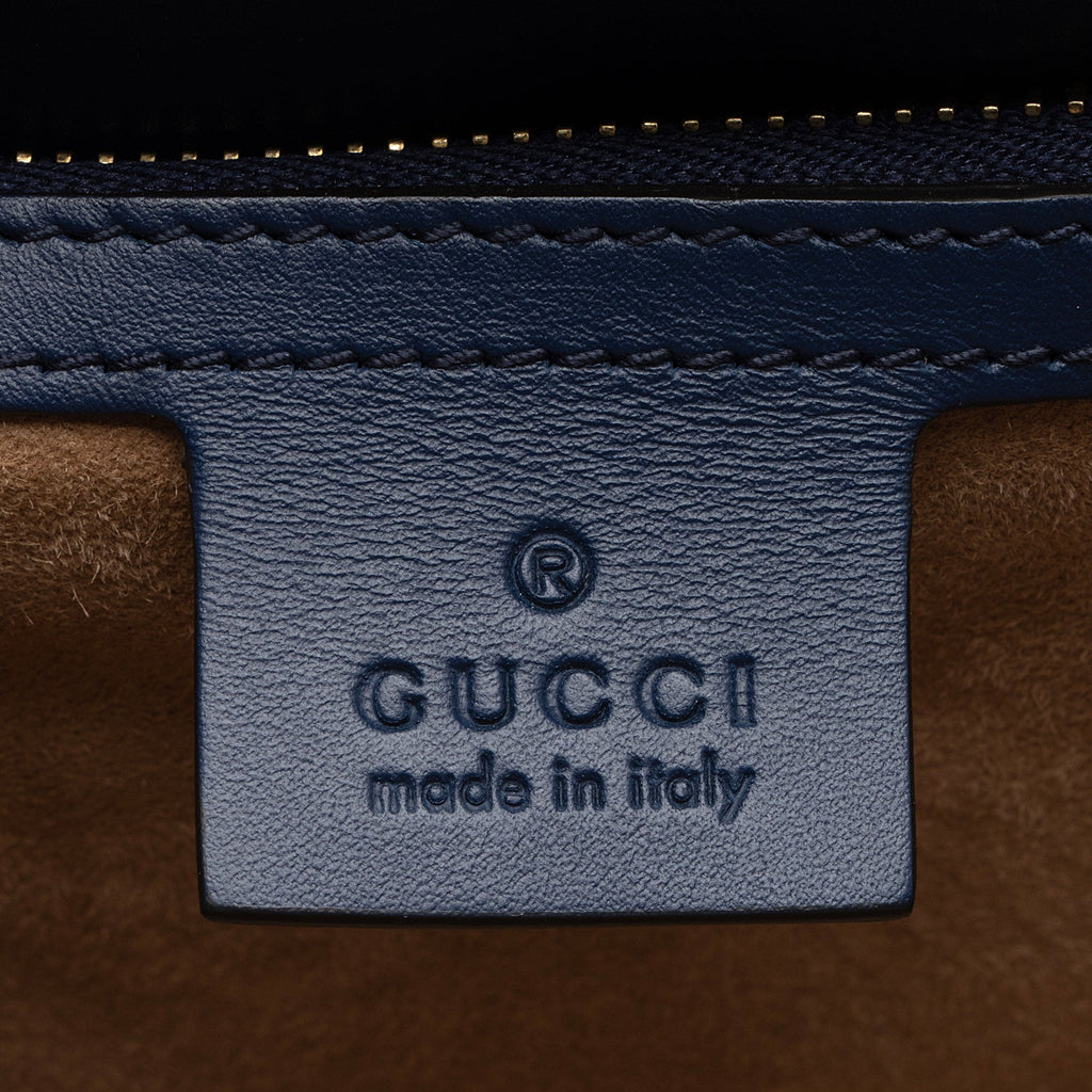 Gucci Leather Sylvie Medium Top Handle (SHF-s5Ji15)