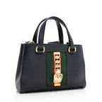 Gucci Leather Sylvie Top Handle Medium Tote (SHF-18968)