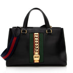 Gucci Leather Sylvie Top Handle Tote - FINAL SALE (SHF-17148)