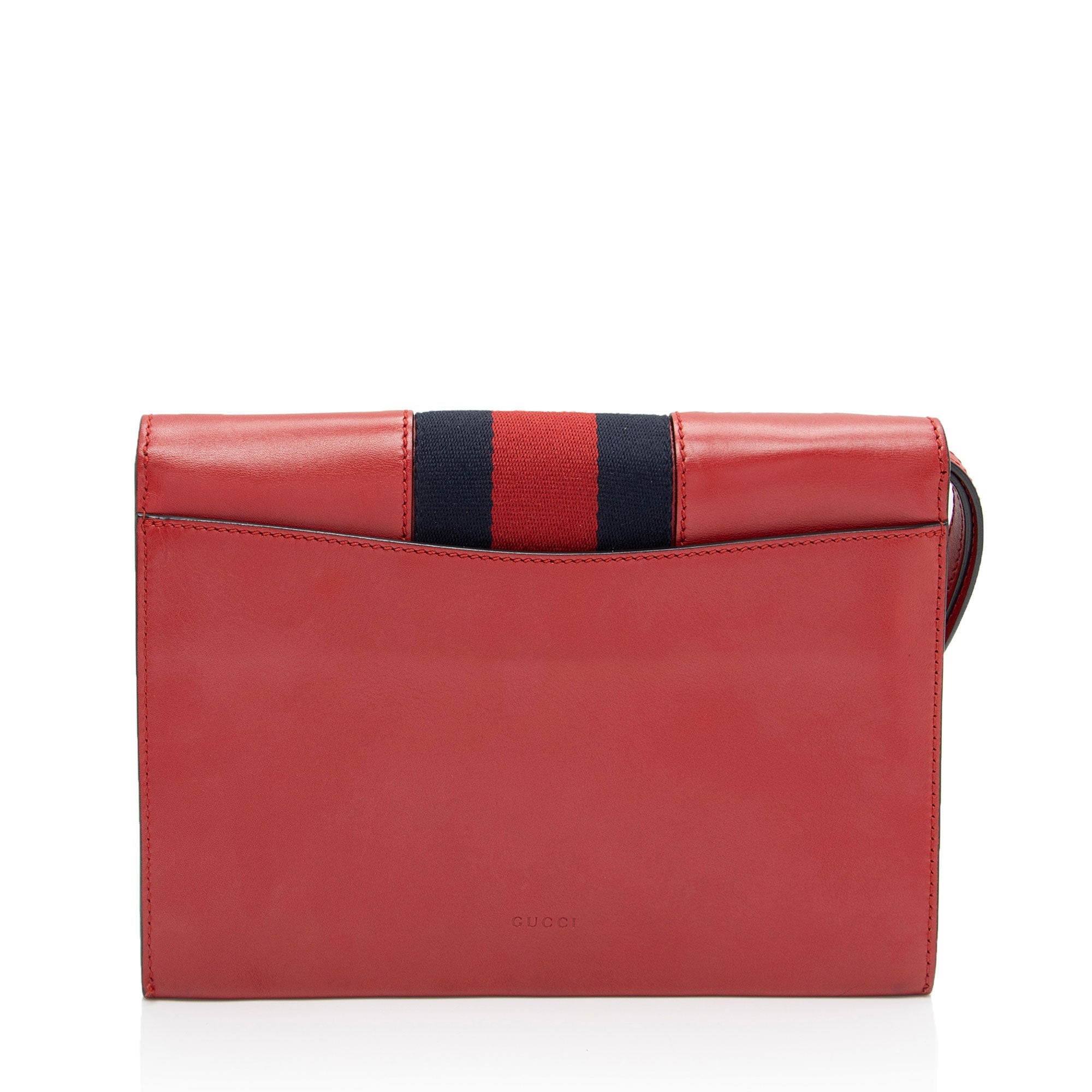 Gucci Leather Sylvie Wristlet (SHF-RDJFQ6)