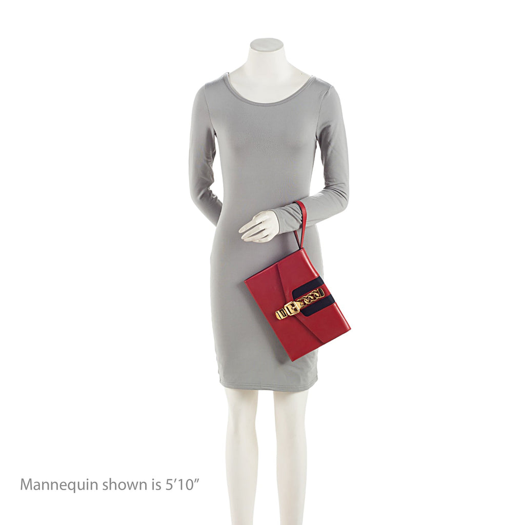 Gucci Leather Sylvie Wristlet (SHF-RDJFQ6)