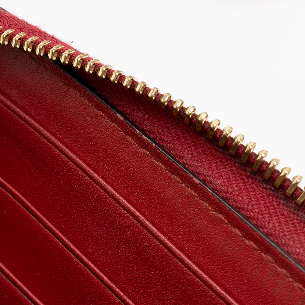Gucci Leather Sylvie Zip Around Wallet (SHF-21336)