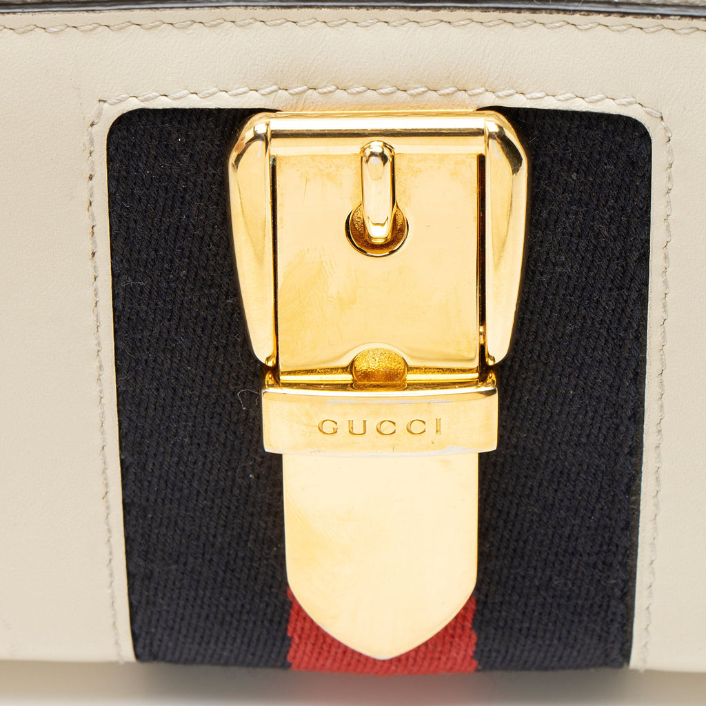 Gucci Leather Sylvie Zip Around Wallet