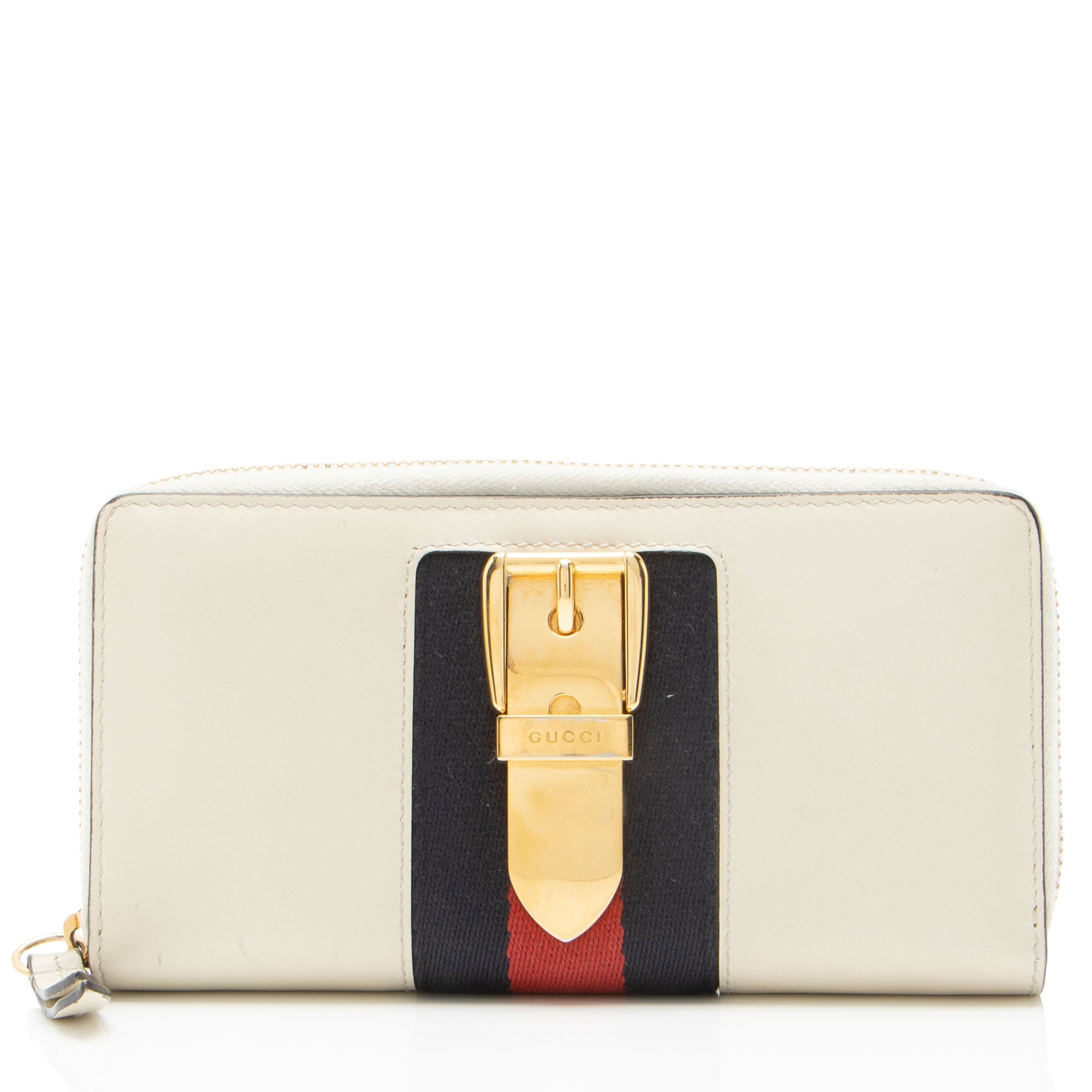 Gucci Leather Sylvie Zip Around Wallet