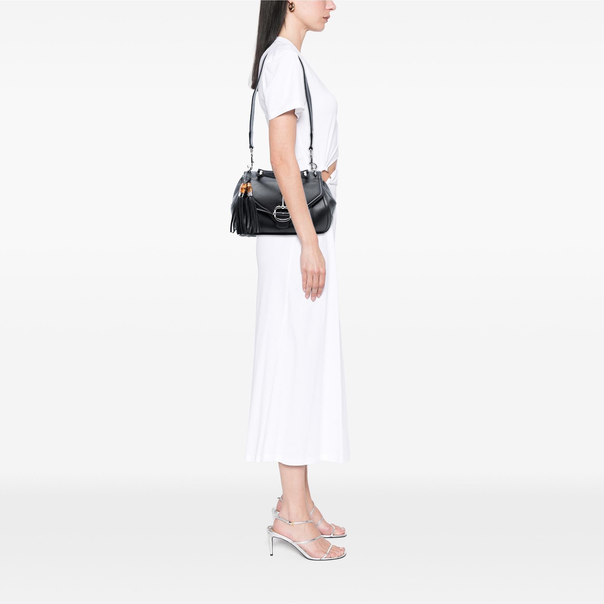Gucci Leather Techno Horsebit Top Handle Bag