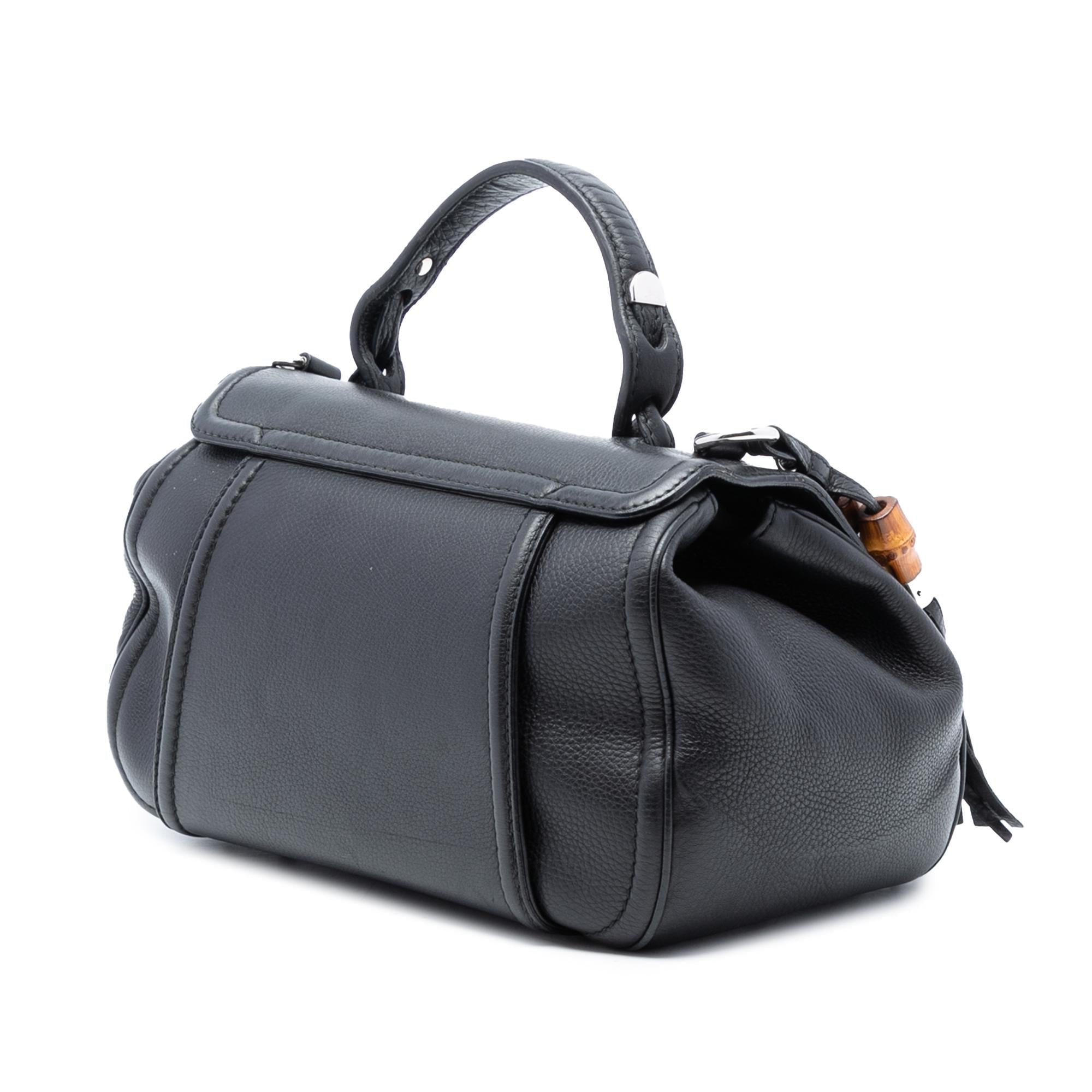 Gucci Leather Techno Horsebit Top Handle Bag