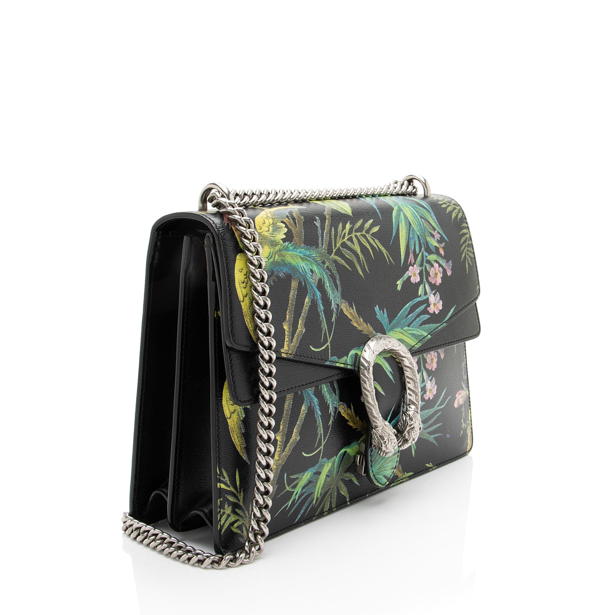 Gucci Leather Tropical Dionysus Large Shoulder Bag