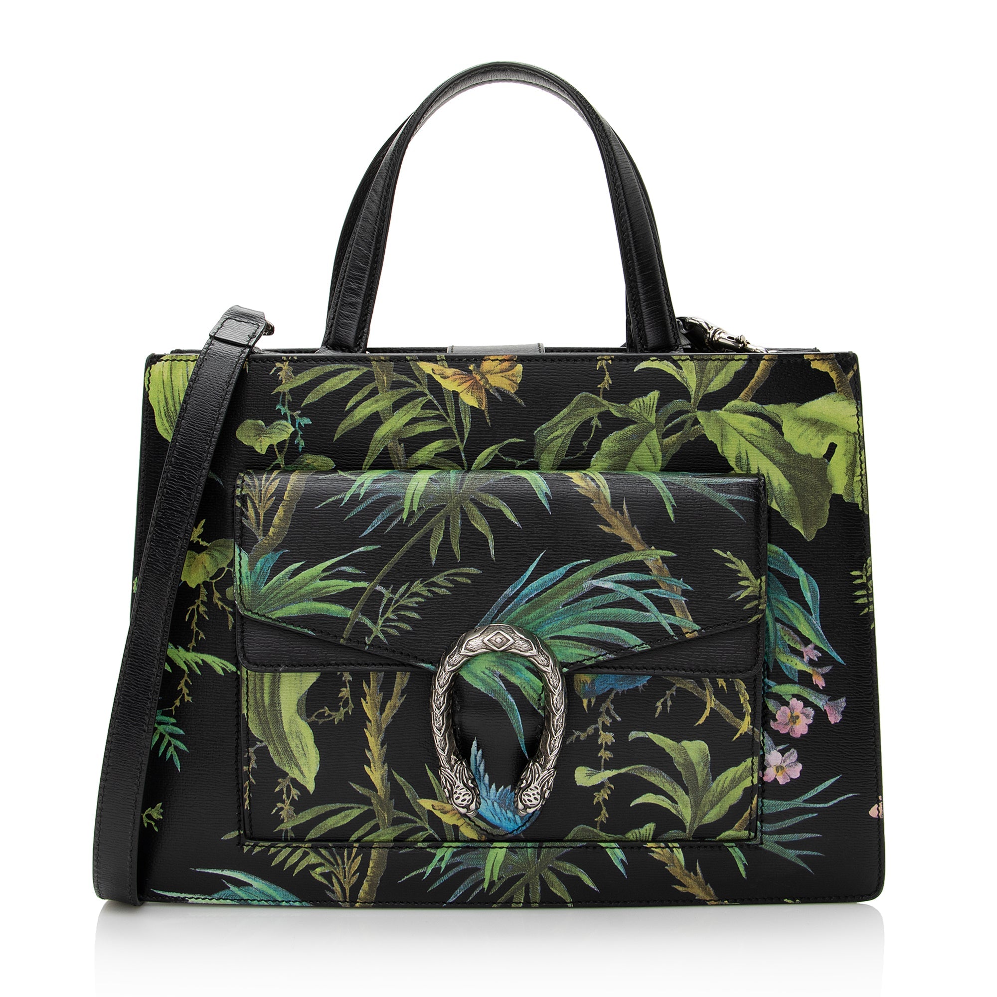 Gucci Leather Tropical Dionysus Medium Tote (SHF-22824)