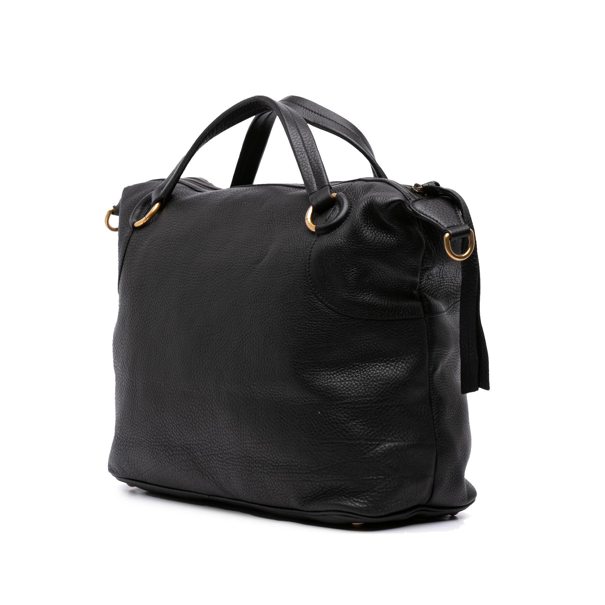 Gucci Leather Twill Satchel