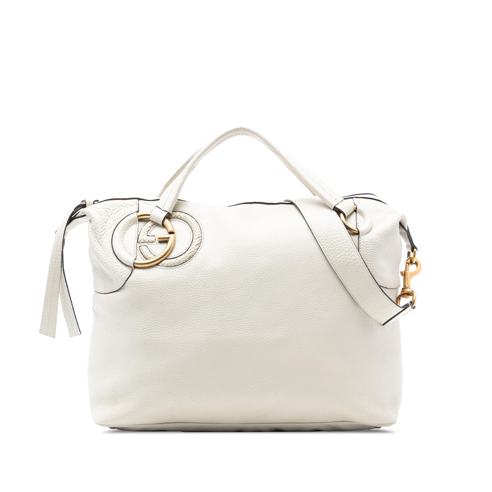 Gucci Leather Twill Satchel