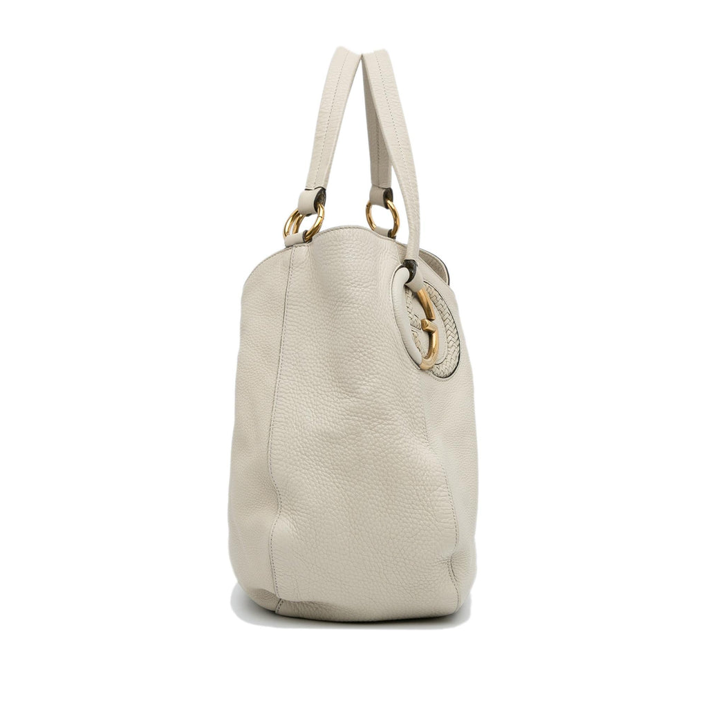 Gucci Leather Twill Tote Bag (SHG-6N7GyM)
