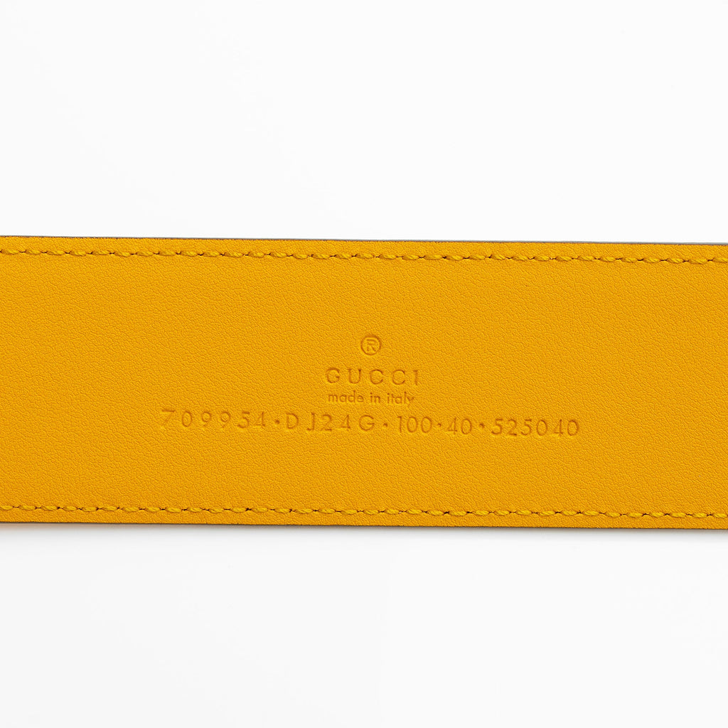 Gucci Leather Two Tone G Belt - Size 40 / 100