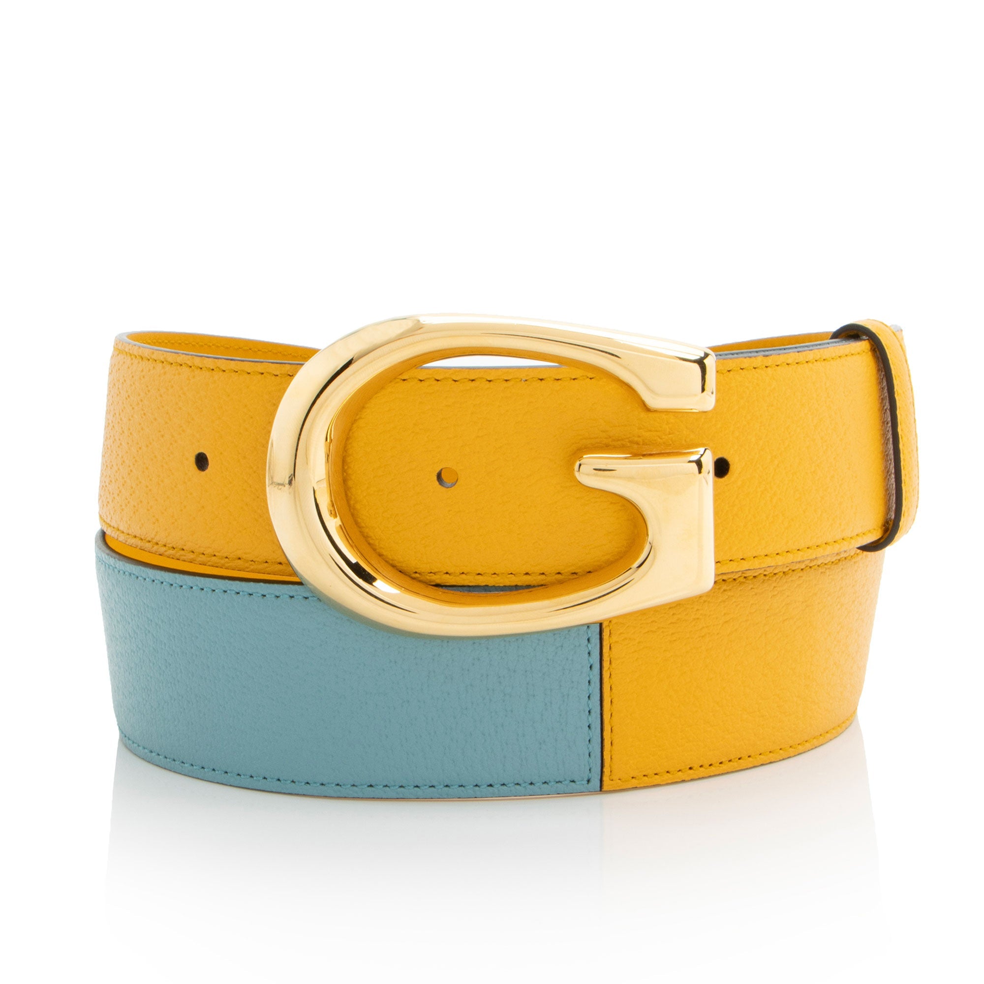 Gucci Leather Two Tone G Belt - Size 40 / 100