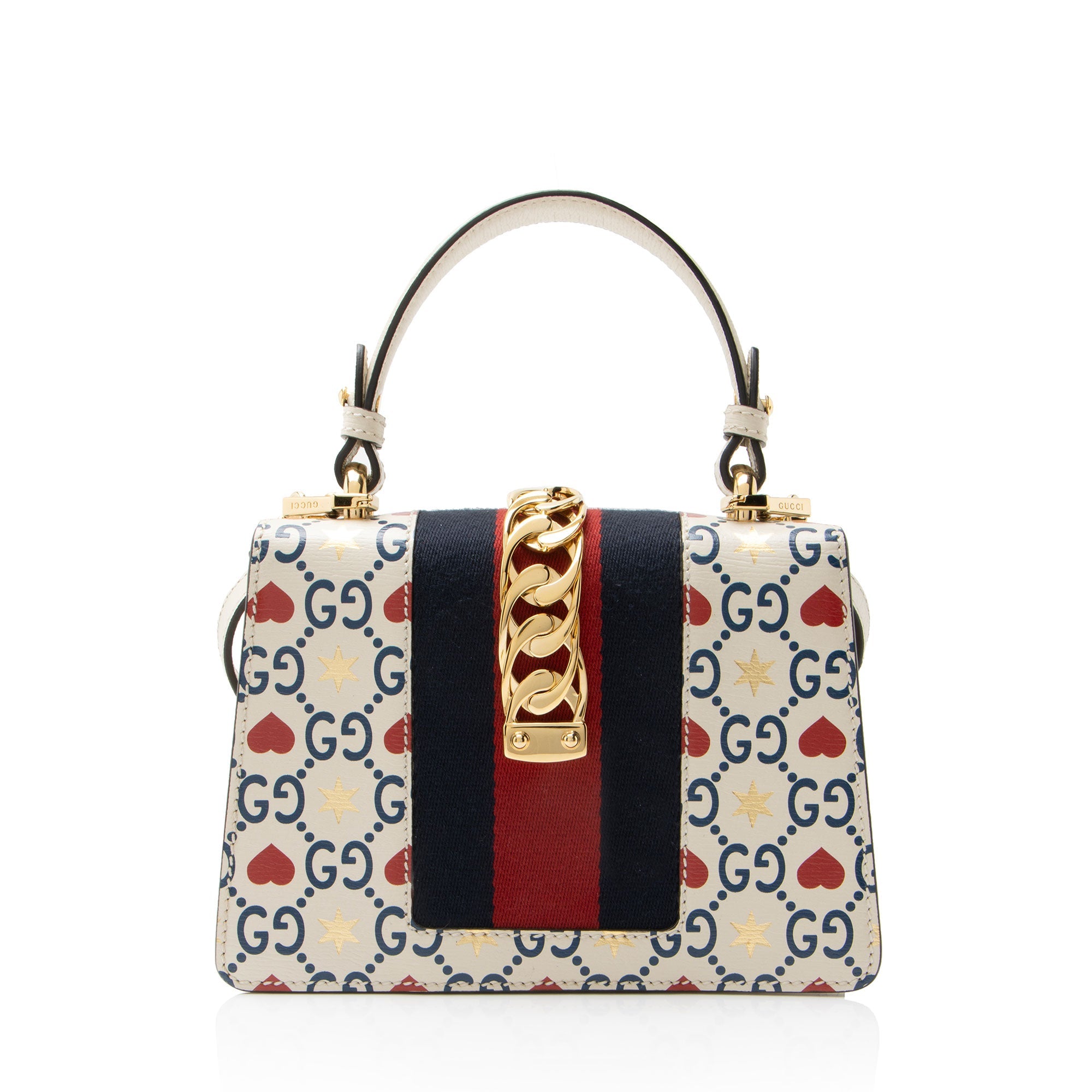 Gucci Leather Valentines Sylvie Mini Top Handle