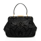 Gucci Leather Velvet Lady Stirrup Top Handle