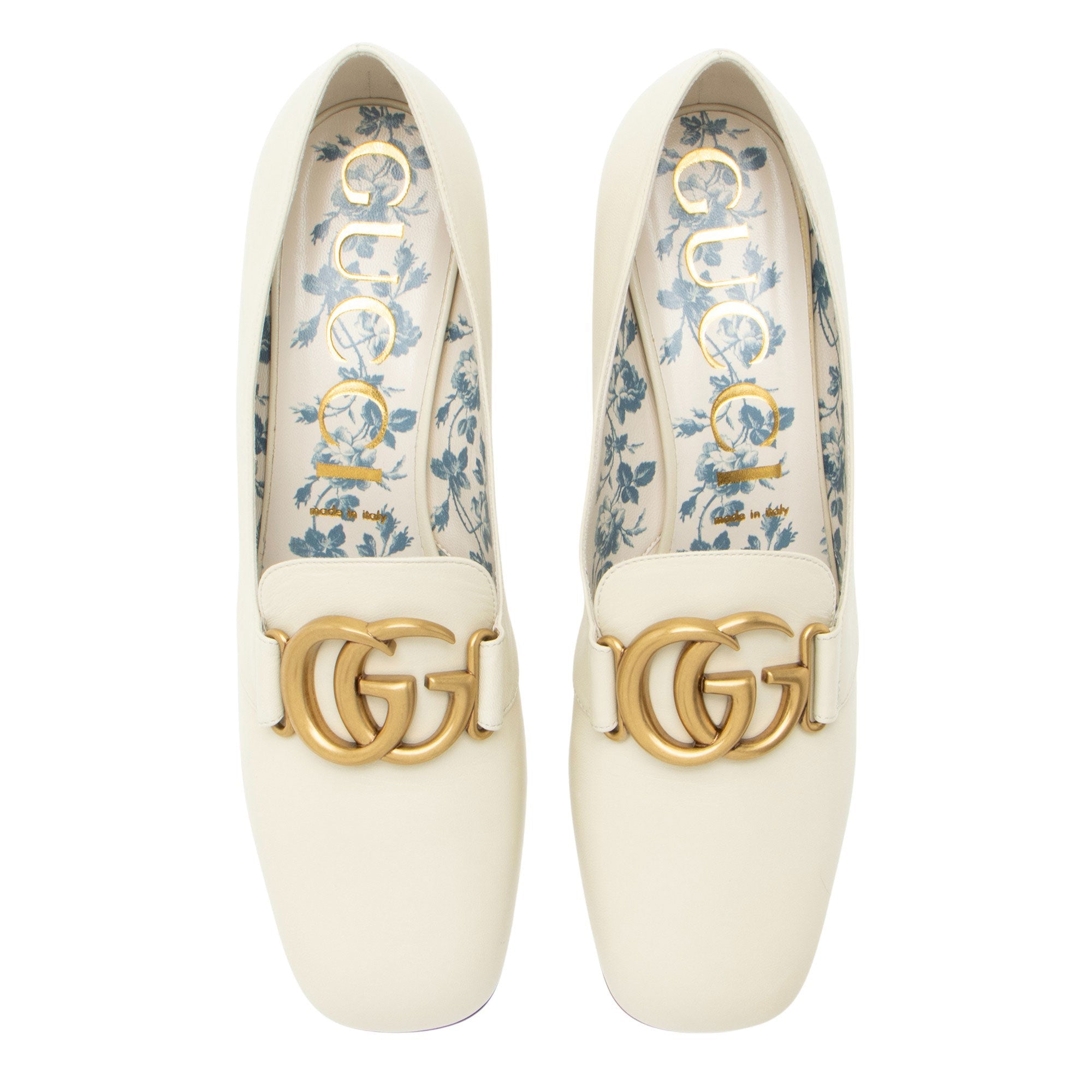Gucci Leather Victoire GG Pumps - Size 10.5 / 40.5