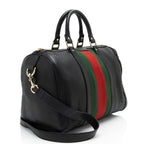 Gucci Leather Vintage Web Joy Medium Boston Bag