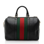 Gucci Leather Vintage Web Joy Medium Boston Bag