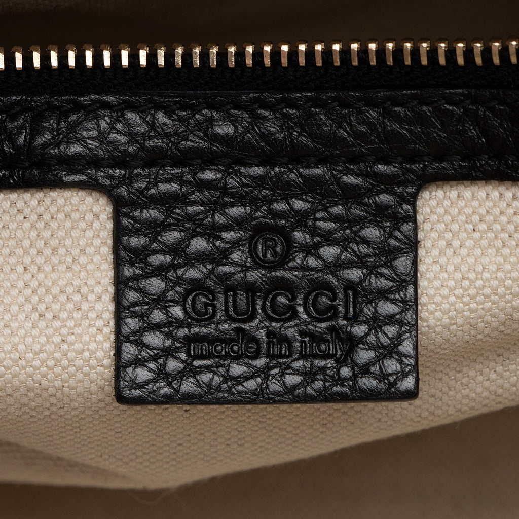 Gucci Leather Vintage Web Joy Medium Boston Bag