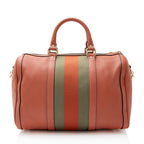 Gucci Leather Vintage Web Joy Medium Boston Bag
