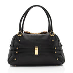 Gucci Leather Bamboo Horsebit Wave Satchel (SHF-Ka9DSr)