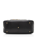 Gucci Leather Bamboo Horsebit Wave Satchel (SHF-Ka9DSr)